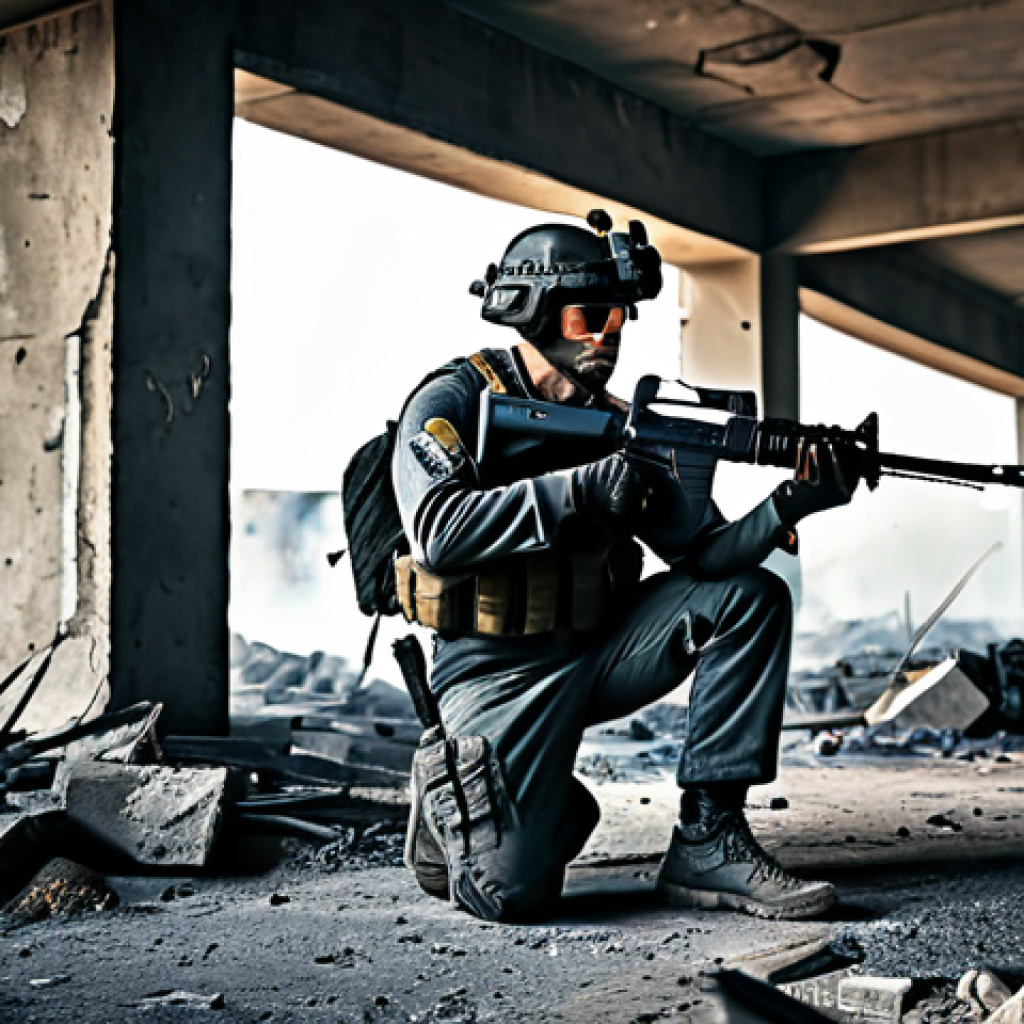 Intense Urban Combat** "A fully geared PUBG player in a realistic urban environment, hiding behind a concrete barrier during a firefight in the ruins of Pochinki. M416 rifle in hand, smoke grenades scattered around, dynamic lighting, dust and debris in the air, HDR, perfect anatomy, proper finger count, natural pose, appropriate attire, safe for work, family-friendly, professional. Focus on the grit and tension of a close-quarters battle, emphasizing tactical awareness and survival skills." **