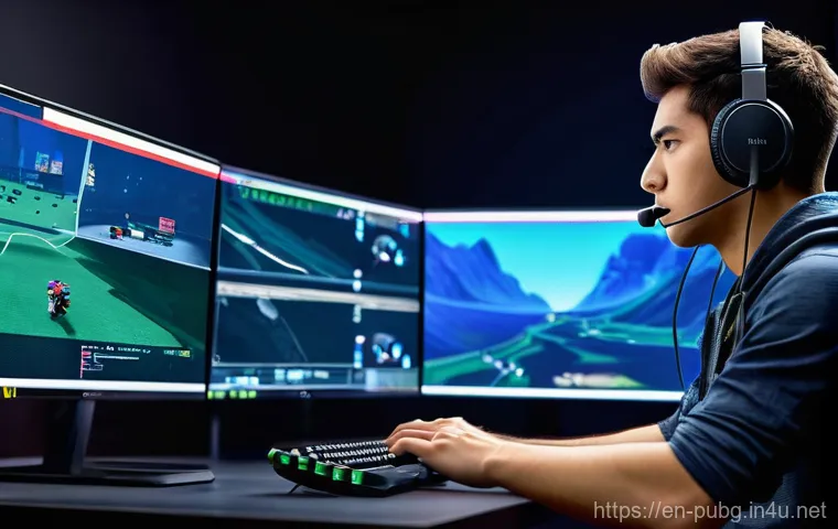 배틀그라운드 FPS 향상 비법 - **Digital Optimization and Hardware Harmony:** A close-up, artistic shot of a pair of hands (gender-...